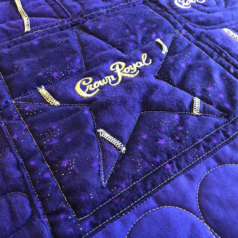 Crown royal bag discount blanket